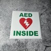 Car Stickers Emergency AED Inside Text Caution First Aid Decal