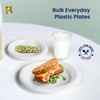 R-kay 100 Pack 6 Inch White Plastic Plates Disposable -