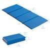 ECR4Kids Everyday Folding Rest Mat, 4-Section, 1in, Sleeping Pad, Blue/Grey