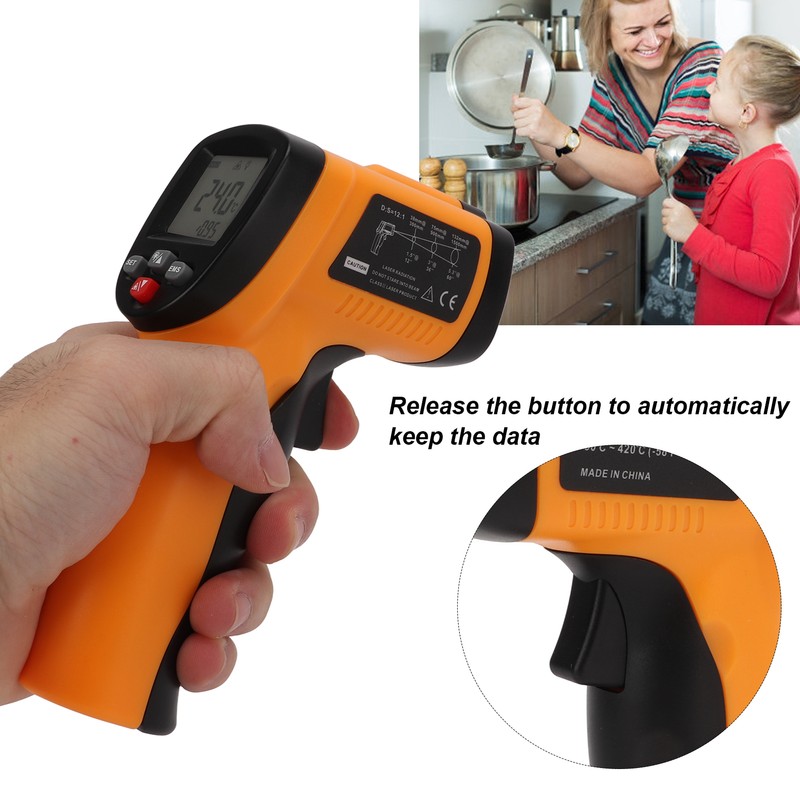XRCLIF‑300E Digital Infrared Thermometer Non Contact Thermometer Temperature Measurement Tool