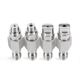 Pressure Washer Nozzle 4 GPM, 1/4" Quick Connect Stainless Steel Nozzle Tip Holder for Soft Wash 4 way QUNBAKS