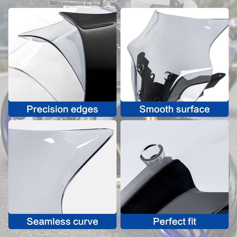 Double Bubble Windshield Fit for MT-09 MT09 SP 2021-2023, Smoke
