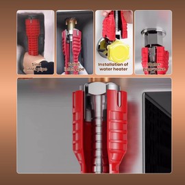 14 in 1 Multifunction Faucet Sink Installer Wrench Plumbing Tool Water Pipe Spanner for Toilet Bowl/Sink/Bathroom/Kitchen Plumbing and more,Repair and Installation Tools