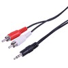 3.5MM STEREO TO 2X PHONO 1.8M, Audio & Video Cable