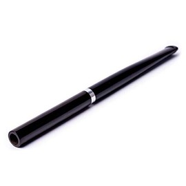 Soporte para cigarrillos de 12,7 cm, filtro de refrigeración de metal en el interior, a elegir tamaño regular, delgado o extrafino, ideal para enrollar (delgada, negro)