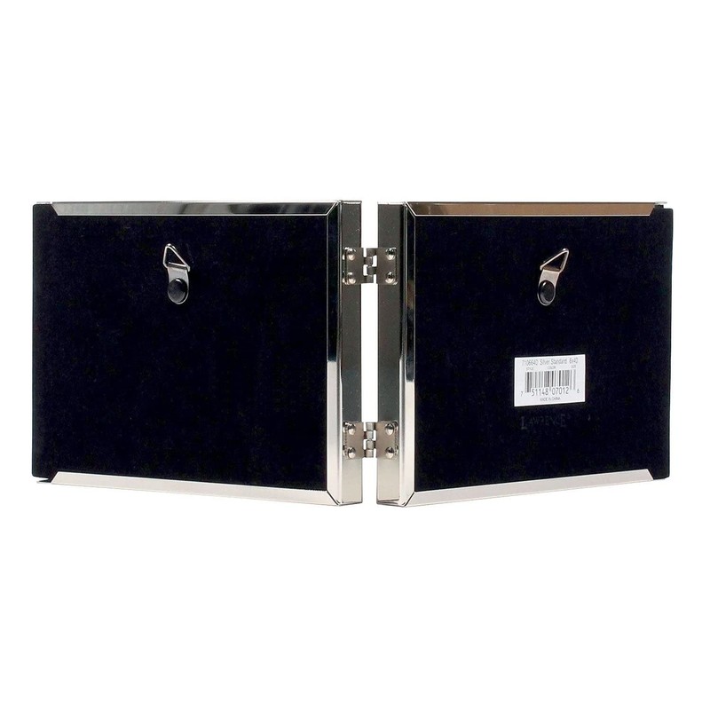Lawrence Frames Metal Frame, Standard, Silver, 6x4 Double