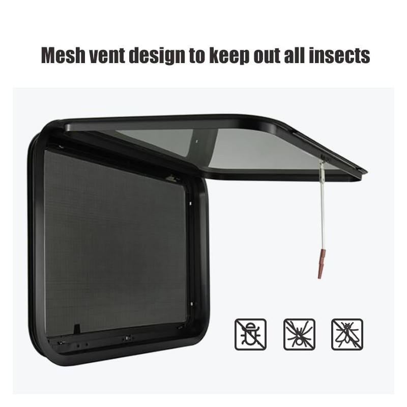 Galamarine RV Exit Window - 30" W x 20" H,