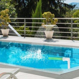 Pool Fountains for Inground Pools - Above/Inground Waterfall Cooler - Swimming Pool Decoration, Directions Adjustable, Outdoor Accessory for Spa Pond Pool Waterfall Helves