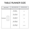 Encasa Table Runner for 4 Seat Dining Rooms, Solid Grey,