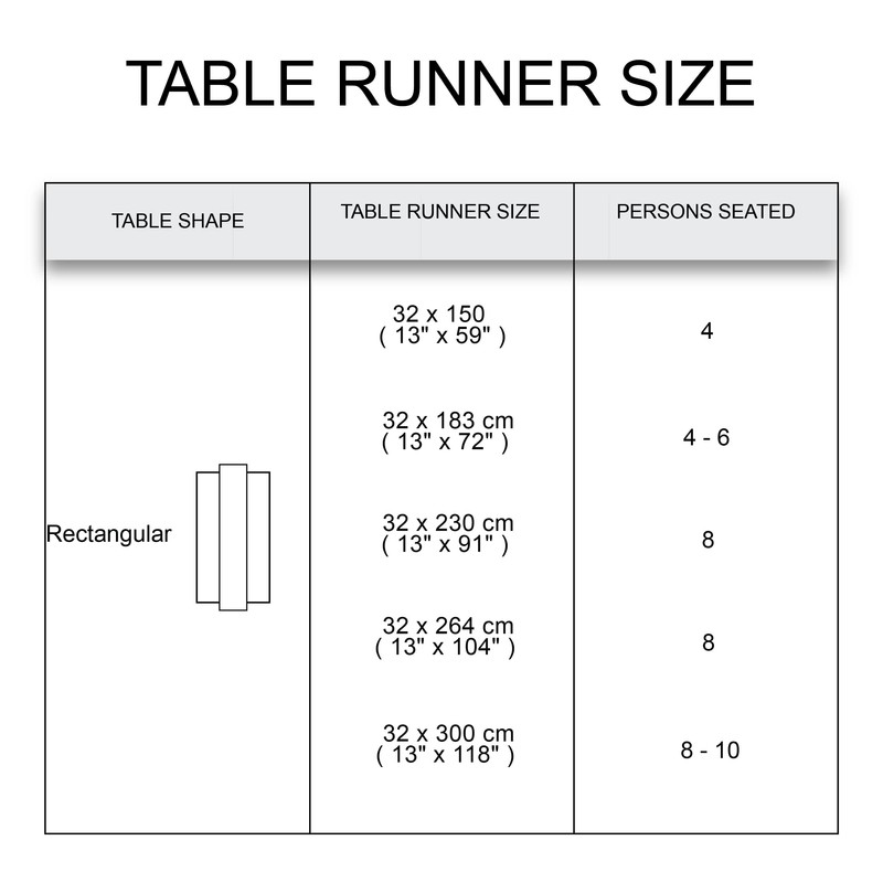 Encasa Table Runner for 4 Seat Dining Rooms, Solid Grey,