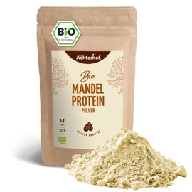 Bio Mandelprotein Pulver 500g | protein- und ballaststoffreich | 50g pflanzliches Eiweiß pro 100g | natürlicher Nährstoffboost | vom Achterhof