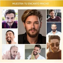 2pcsminoxidil 5%+biotina+castor Oil Sérum Para Barba