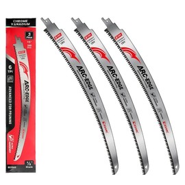 EZARC Japanese Teeth Reciprocating Saw Blade 15 Inch, Arc Edge Wood Pruning Saw Blades 6TPI for Tree Trimming, Wood Cutting:_10 PCS