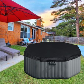 Cozzka Octagon Hot Tub Cover Waterproof Heavy Duty Outdoor Octagonal Spa Pool Cover