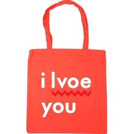Hippowarehouse I Lvoe You Tote Shopping Gym Beach Bag 42cm x38cm, 10 litres