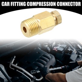 Partuto 1 piece M10 x 1 universal brass fitting compression - car fitting connector adapter suitable for 4 mm - brass gold coloured