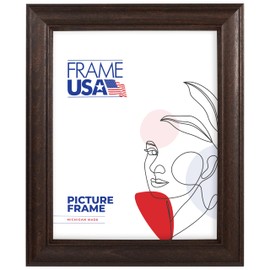Frame USA 16x20 Picture Frame, Dark Brown, Americana Series, Wall Hanging Frame with High Clarity Plexiglass