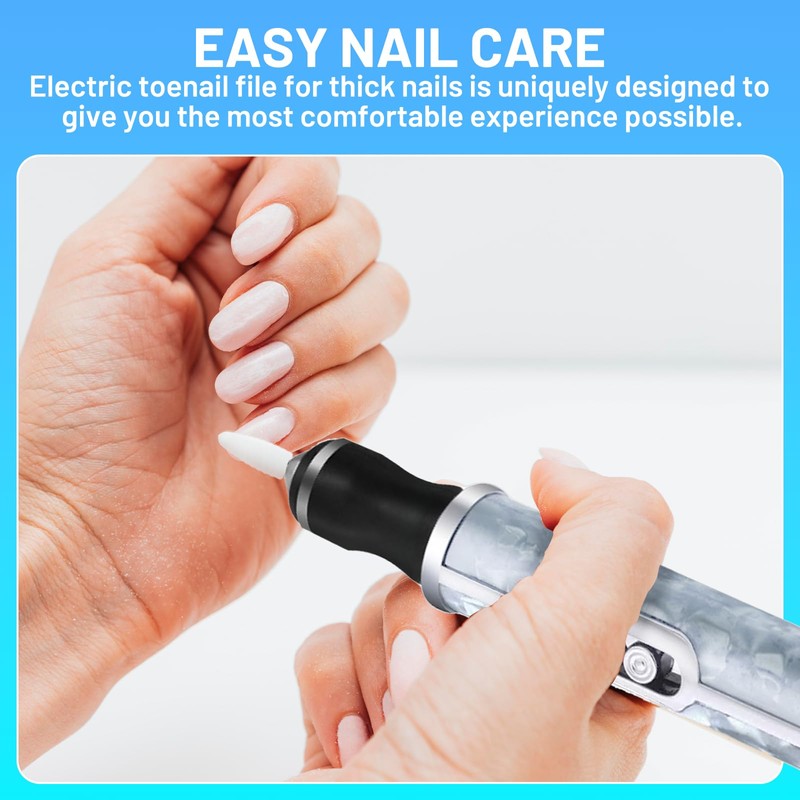 Leogony Electric Nail File for Thick Toe Nails, 4 Speeds