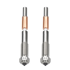 2pcs 0.8mm Bimetallic Nozzle for qidi Plus 4 Quick Release Ceramic Insulated Integral 0.8mm Nozzle, QD-4.5-0.8 Ceramic Integral Nozzle, High Temperature Resistant for qidi
