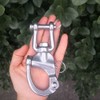 Jaw Swivel Eye Shackle Marine Grade Stainless Steel 316,Silver Tone