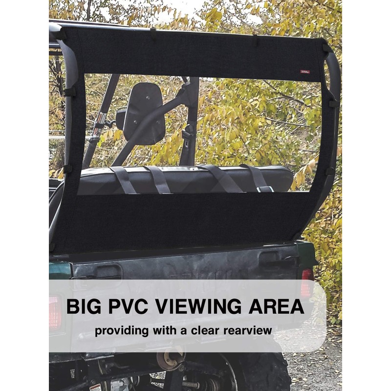 ZIDIYORUO Soft Rear Windshield for Yamaha Rhino & Massimo UTVs
