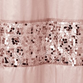 Zahari Home Sinatra Bathroom Shower Curtain Glamorous Bling Fabric Shower Curtain, 72"x70", Blush