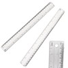 Pack of 2 Plastic Ruler Straight Ruler Plastic Measuring Tool