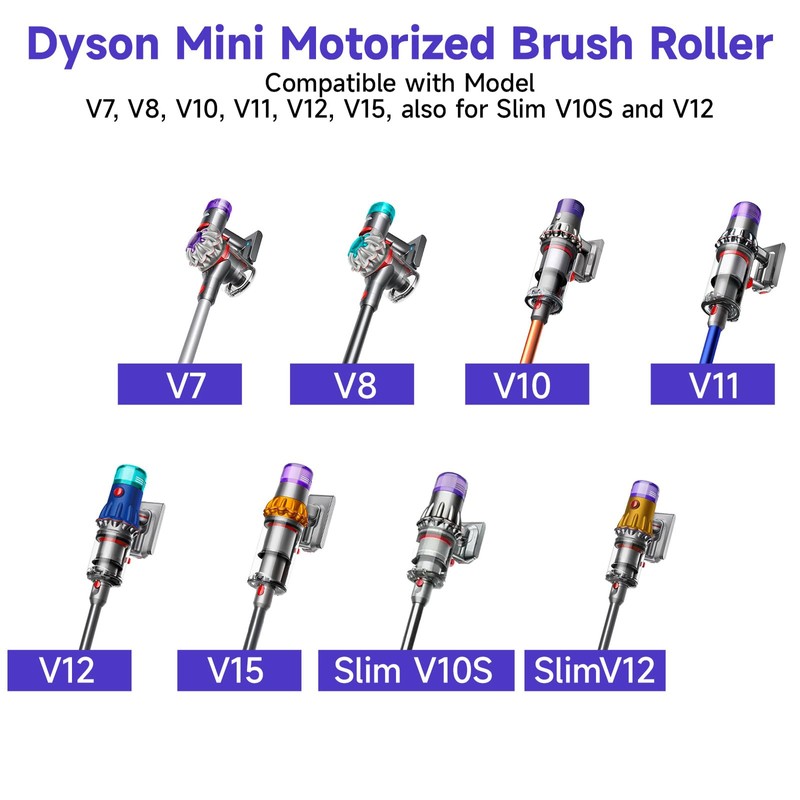 2 Pack Compatible with Dyson vacuum cleaner roller brushes V7