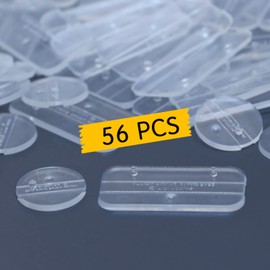 FIGURESLAB 56PCS Action Figure Stand Bases, Assembly Display Holder Accessories, Fit for Most 6inch Figures, Transparent/ Mix Square & Round Shape