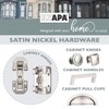 Ilyapa Soft Close Cabinet Hinges Satin Nickel, 2 Pack -