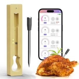 Smart Wireless Meat Thermometer, Bluetooth Meat Thermometer Wireless with App-Enabled Technology for BBQ, Grill, Oven, Smoker, Perfect for Steak, Chicken, Turkey,Meat Thermometer