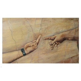 atheist version of michelangelo's THE CREATION OF ADAM poster 24X36 FUNNY