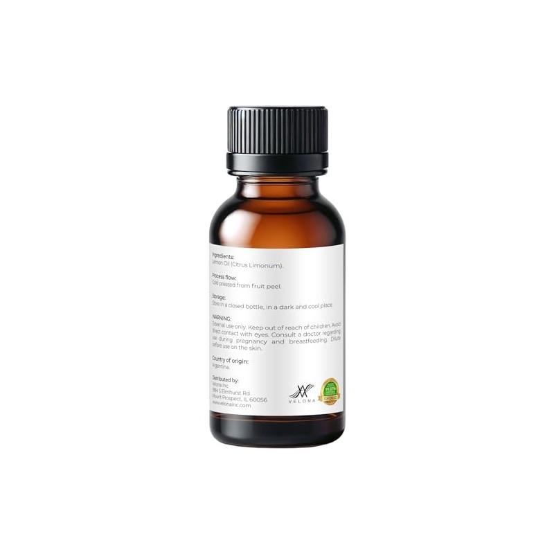 Lemon Essential Oil by Velona - 0.5 Fl Oz |