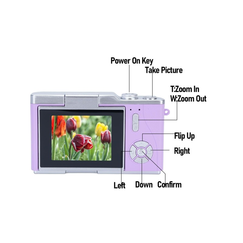 48MP 8X Digital Zoom Compact Camera for Photography, Travel &