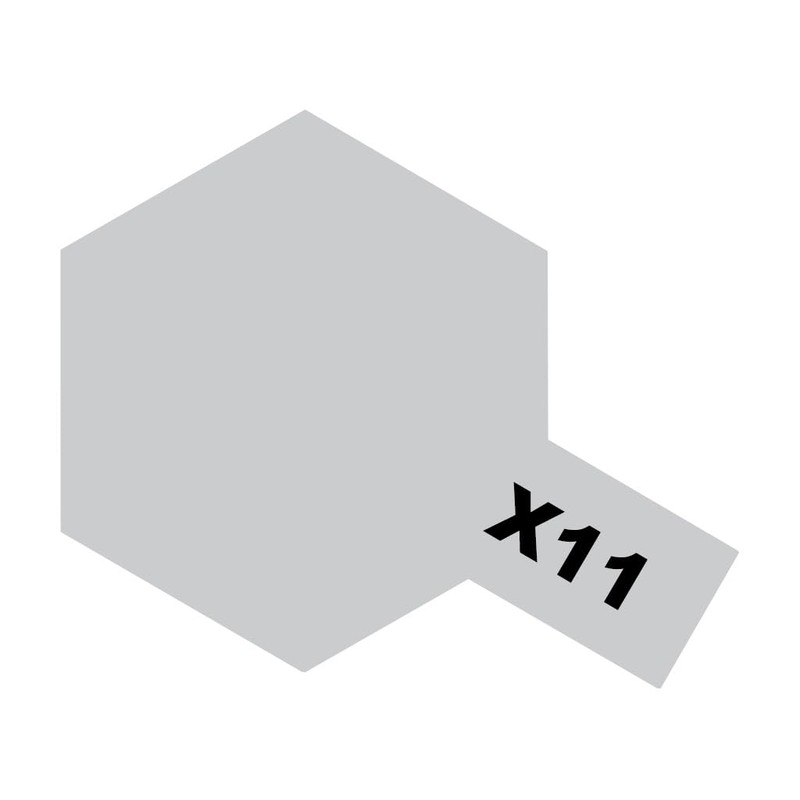 TAMIYA Acrylic Mini X11 Chrome Silver TAM81511 Plastic Paint Acrylic
