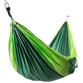 ZOLLNER Hammock 300 x 200 cm - Ultralight for up to Two People - Breathable and Quick-Drying - with Integrated Carry Bag - Ultra Light Fabric - Extremely Durable - in Green