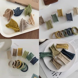 Mirhua Non-marking Hair Rubber Thick, High Elasticity, Stylish, Set of 6, 6 Colors, Plain, Cute, Soft, Hair Elastic for Work or School Commutes, Everyday Use, Small Items, Elegant