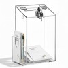 Juexica Acrylic Suggestion Box with Lock Clear Donation Box with