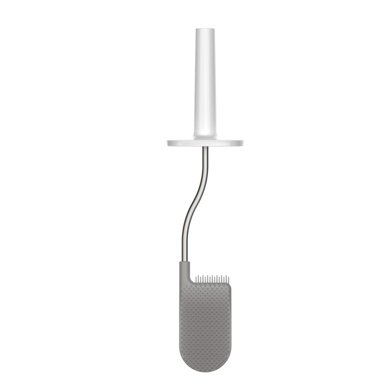Toilet Brush with Slim Holder Flexible Anti-Drip