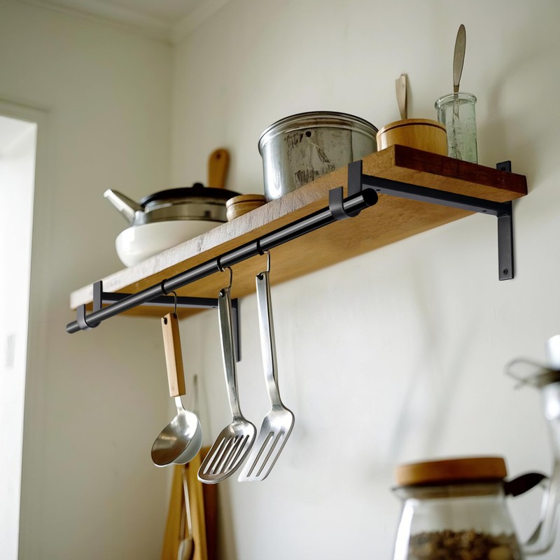 OVOV Closet Rod Bracket Heavy Duty 10 Inch Closet Shelf