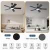 FUMLTP 42 inch Modern Ceiling Fans with Lights APP/Remote Control,