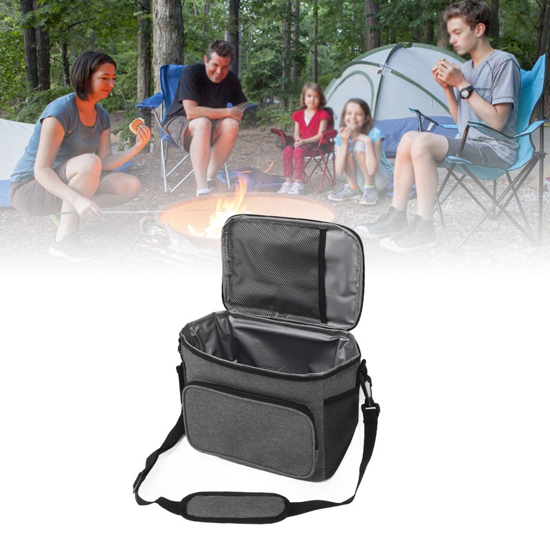 Lunch Bag 10L Collapsible Adjustable Strap Leakproof Portable Handle Insulated