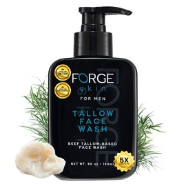 Original Forge Skin Beef Tallow for Skin Face Wash | Grass Fed Beef Tallow Hydrating Facial Cleanser Skincare | Mens Skin Care Tallow Face Moisturizer Soap | Beef Tallow for Face Exfoliating Face Wash