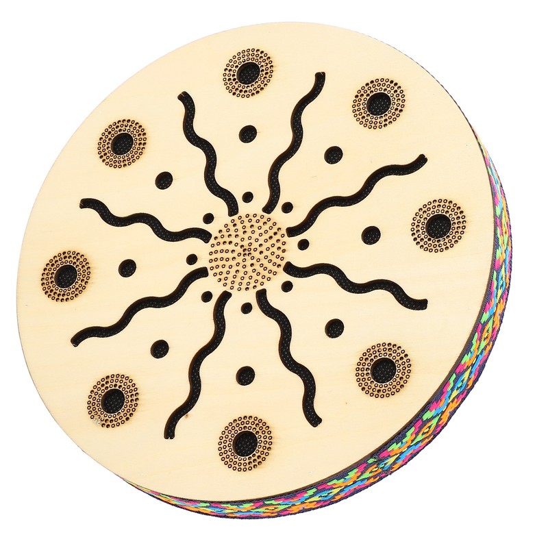 Sea Drum Ocean Wave Sound 8in Portable Maple Ethnic Musical