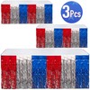 BASHOUT USA Metallic Table Skirt | (3 Pcs) Patriotic Party