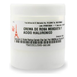 Crema Rosa Mosqueta + Ácido Hialurónico 100g – Hidratación Profunda y Efecto Antiedad