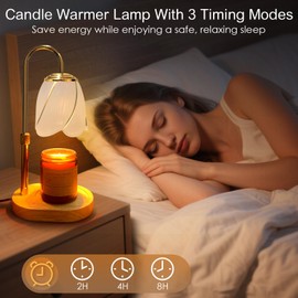Banbanda Adjustable Candle Warmer Lamp with Timer: 3 Timing Mode, 4 Level Dimming - House Warming Gifts New Home Room Decor, Birthday Gifts for Women Mom