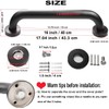 2 Pack Black Grab Bar 16 Inch - 1" Diameter,