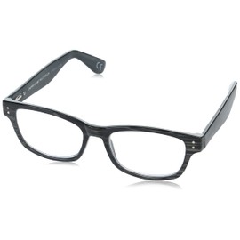 Foster Grant Conan Multifocus Rectangular Reading Glasses, Black and Milky Grey/Transparent, 54 mm + 3.5 (5010366-350)
