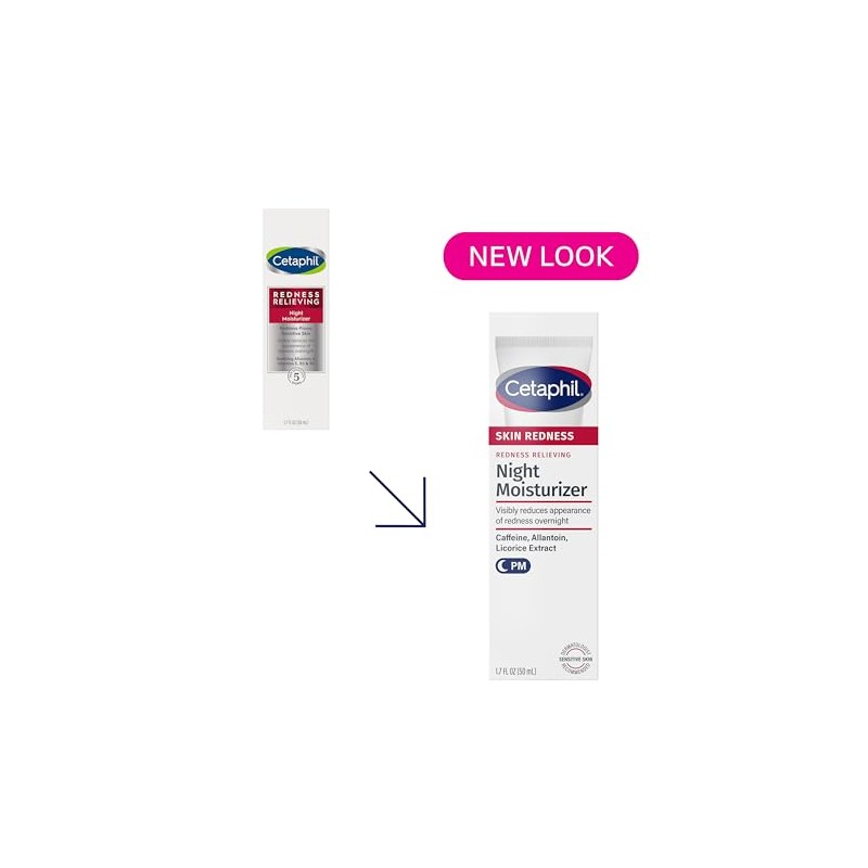 Cetaphil Redness Relieving Night Moisturizer, 1.7 Ounce